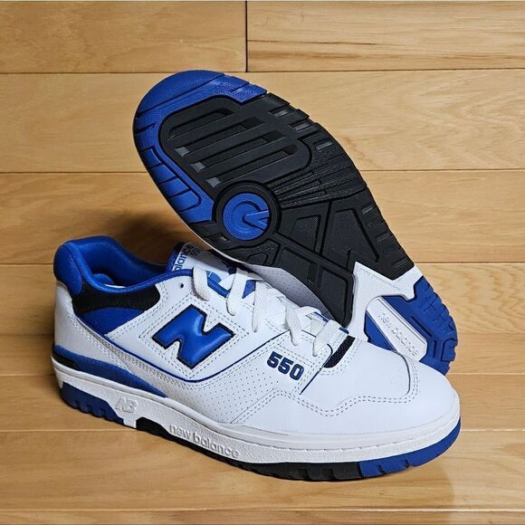 New Balance 550 White Blue Size 10 Mens Shoe Sneaker BB550SN1 - Picture 3 of 9